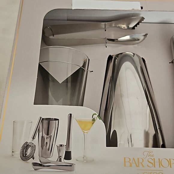 The Bar Shop By Ciroa Essentials Boston Shaker Set 6 Piece Set Silver - Picture 11 of 16
